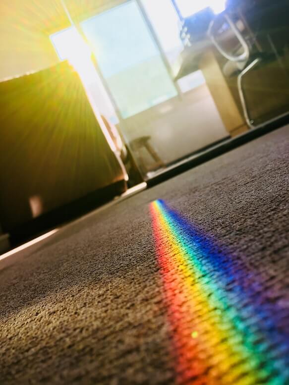 Rainbow on Shiny Carpet